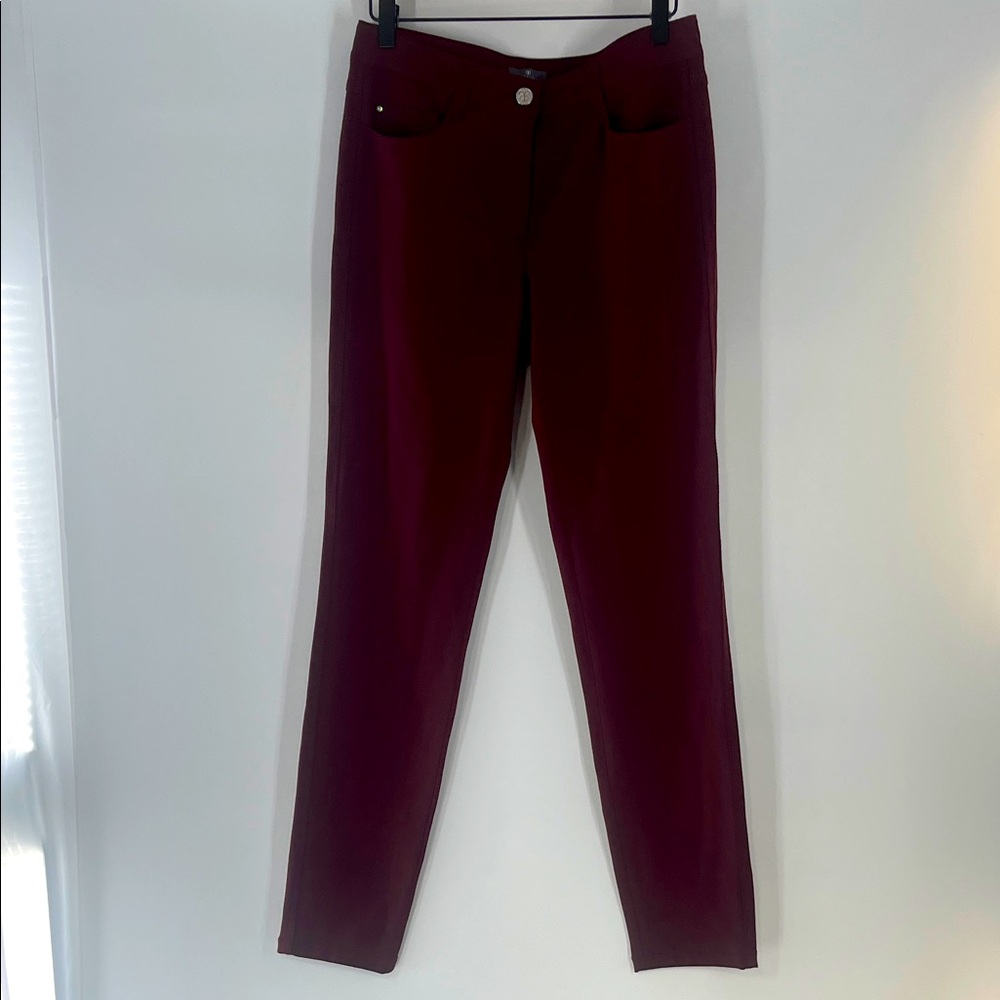 Basler Maroon Skinny Pants Jeans Size 36 Gently Used
